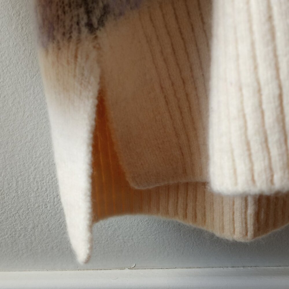 'LOFT' Cowl neck oversized Plaid Sweater Size S NWOT - Picture 11 of 12